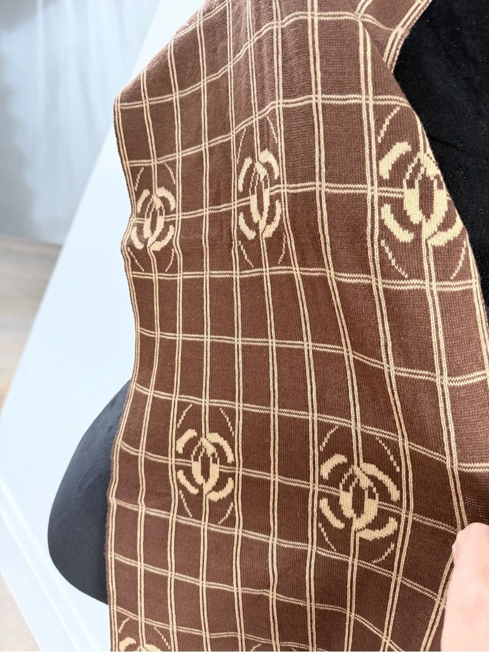 Brown Women's Fashion Scarf and a hat matching set